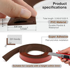 Carpet Edge Trim Binding Rug Protector Thin Rugs Deep Brown 20FT - Image 4