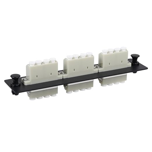 LC/MM Fiber Patch Panel, 3 Multimode Gray 4 Channels LC Adapters, 12 Fiber Ports by Duogaliaopticalfiberproduct