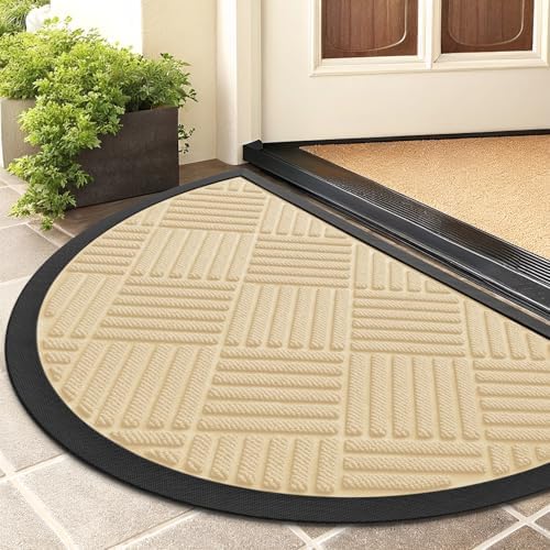 Smiry Half Circle Front Door Mat Outside Entrance by Smiry