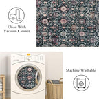 Lahome Moroccan Washable Rug, 2x3 Black Entryway Rugs - Image 3