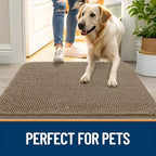 OLANLY Dog Door Mat for Muddy Paws 36x24, Super Absorbent Chenille Mud Mat - Image 6