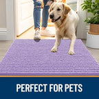 OLANLY Dog Door Mat for Muddy Paws 59x24, Extra Absorbent Chenille Mud Mat - Image 6
