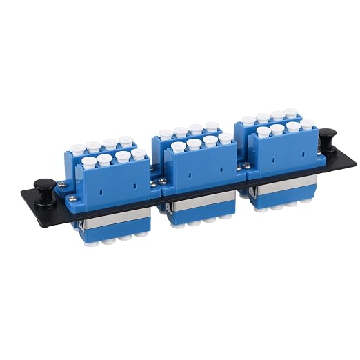 LC/UPC Fiber Patch Panel, 6 Singlemode Blue 4 Channels LC Adapters, 24 Fiber by Duogaliaopticalfiberproduct
