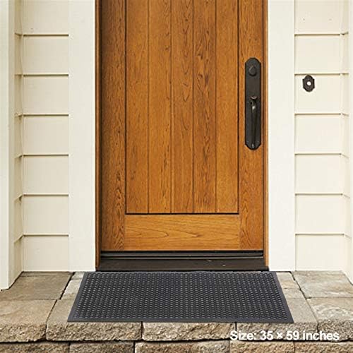 60" x 35" Heavy Duty Rubber Floor Mat, 8mm Thick Outdoor Mats - Image 2