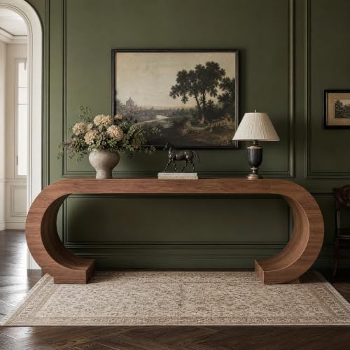 Tribesigns 79" Extra Long Console Table, Arched Entryway Table - Image 5