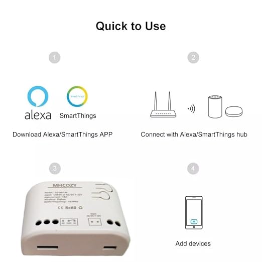 Smart Home Dry Contact Zigbee Relay Switch, Remote Control Zigbee Switch - Image 8