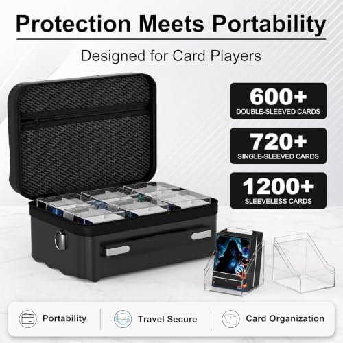 Proijeut Card Deck Box with Portable Case, 6 Pack Clear Commander Deck Box with - Image 3