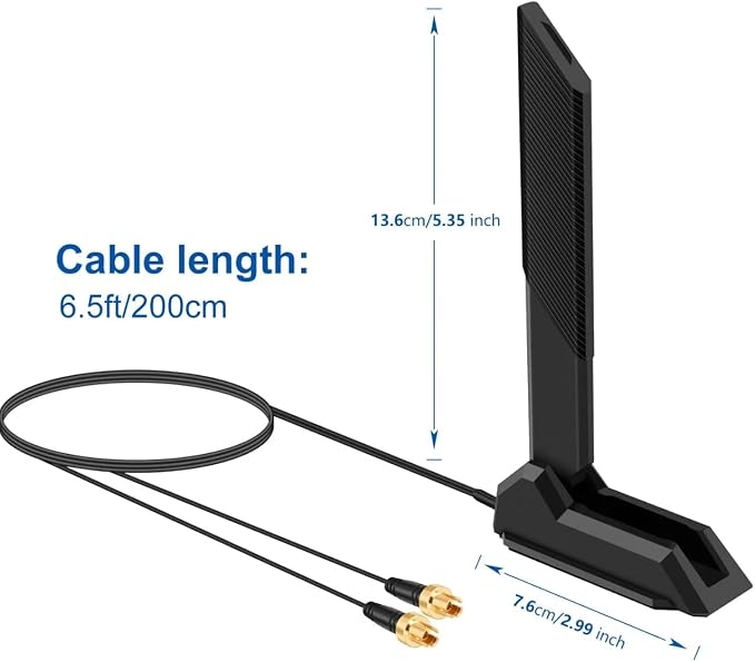 WiFi 7 Gaming Motherboard Magnetic Base Antenna - Image 3
