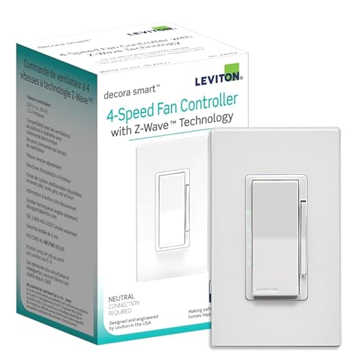 Leviton Decora Smart Fan Speed Controller, Z-Wave Plus by Leviton