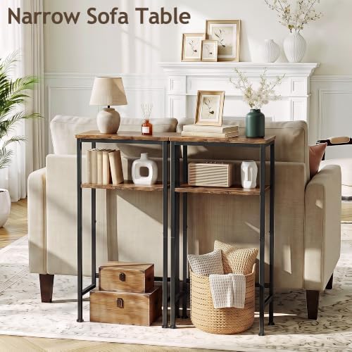 Narrow Console Table, 2-Tier Slim Entryway Table - Image 4