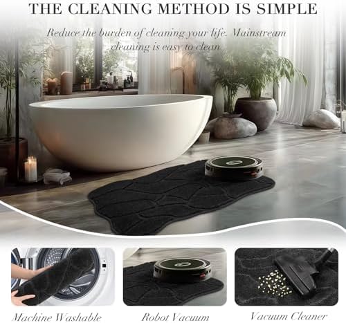 BSICPRO Large Bathroom Rugs, 24X36 Scalloped Bath Mats - Image 4