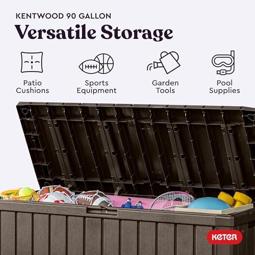 Keter Kentwood 92 Gal Outdoor Storage Box - Image 3