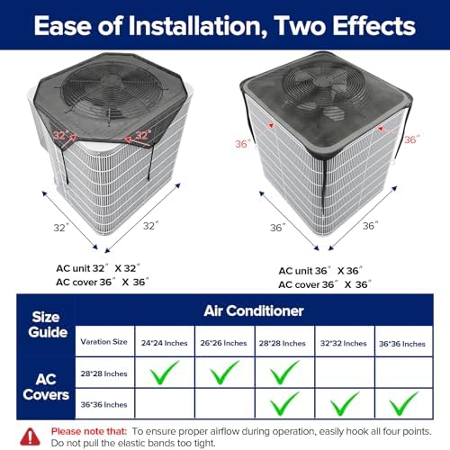 AC Cover for Outside Unit, All-Season Mesh Air Conditioner Cover - Image 5
