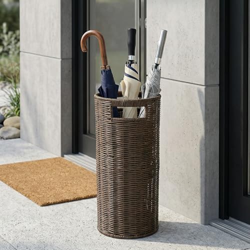 Rattan Umbrella Holder for Entryway - Image 2