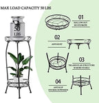 Kavlium Plant Stand Indoor Outdoor, 2 Pack, Tall Metal, 2 Tier 27.1 Inch - Image 3