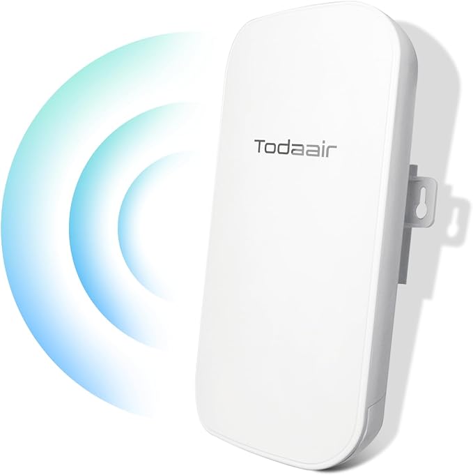 TODAAIR AC1200 Outdoor WiFi Extender，IP65 Weatherproof，WiFi Booster and Signal by TODAAIR