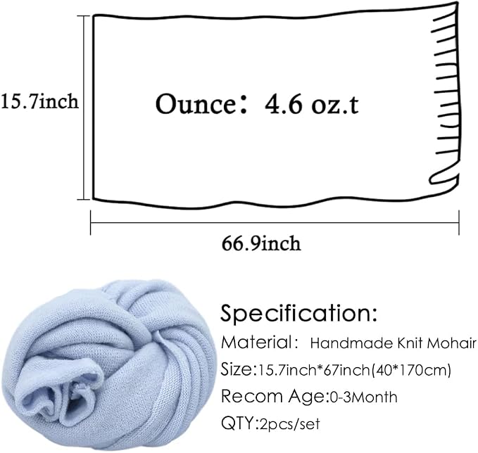 Newborn Posing Wrap Newborn Photography Props Soft Stretch Knit Blanket - Image 7