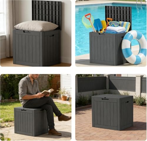 36 Gallon Resin Deck Box All Weather Outdoor Storage Box - Image 5