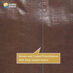GUARD SHIELD Tarps Heavy Duty Waterproof 12x12 Feet Brown/Silver Poly Tarp - Image 5