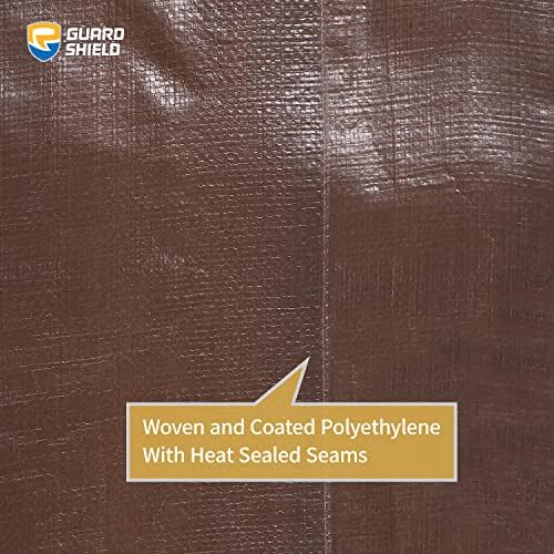 GUARD SHIELD Tarps Heavy Duty Waterproof 16x20 Feet Brown/Bright Silver Poly - Image 5