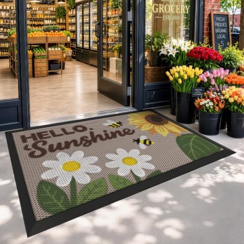 LUMI Outside Welcome Door Mat 32x47, Non-Slip Durable Rubber Easy Clean - Image 4