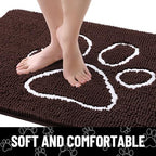 Smiry Dog Door Mat for Muddy Paws, Absorbent Non Slip Dirt Trapper - Image 4