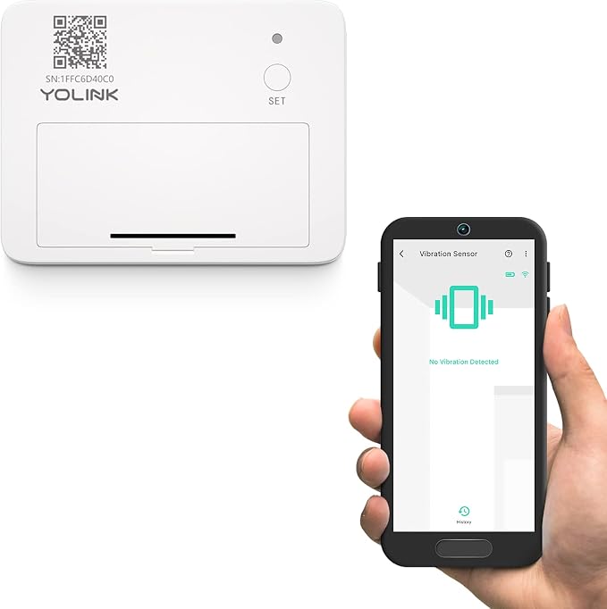 YoLink LoRa Smart Vibration Sensor; Smart Shock, Glass Break, Movement Detector by YoLink