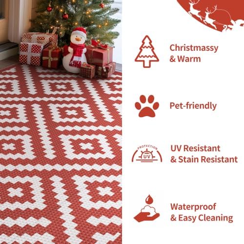 GENIMO Outdoor Rug, Waterproof Plastic Rugs - Image 4