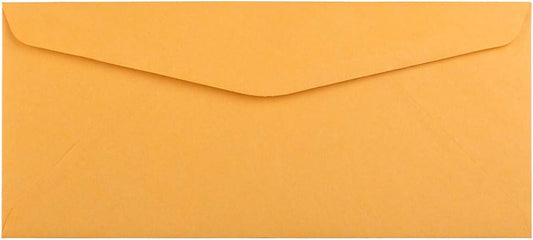 JAM PAPER #10 Business Commercial Envelopes - 4 1/8 x 9 1/2 - Brown Kraft Manila - 100/Pack