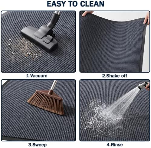 LeapYouth Front Door Mat, Absorbent Dirt Trapper Entry Mat - Image 3