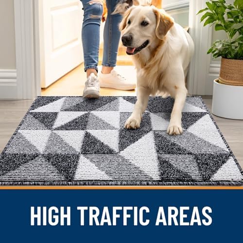 OLANLY Door Mat Indoor Entrance Washable 47x23, Odor-Free Low-Profile Front - Image 5