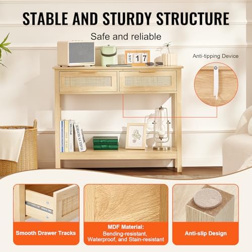 VEVOR Rattan Console Table - Image 6