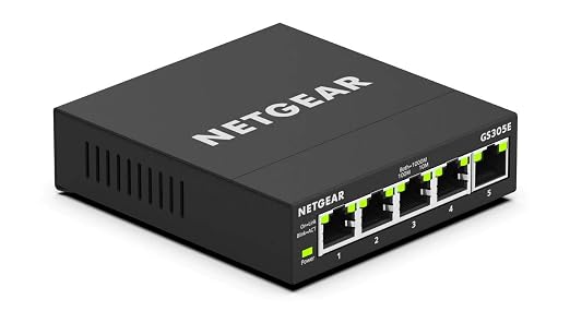 NETGEAR 5 Port Gigabit Ethernet Managed Network Switch by NETGEAR