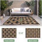 GENIMO Outdoor Rug, Waterproof Plastic Rugs - Image 2