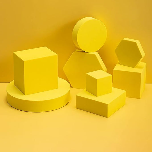 8PCS Geometric Cube Photo Props Set, Hard Foam Photography Background Props by Yiemoge