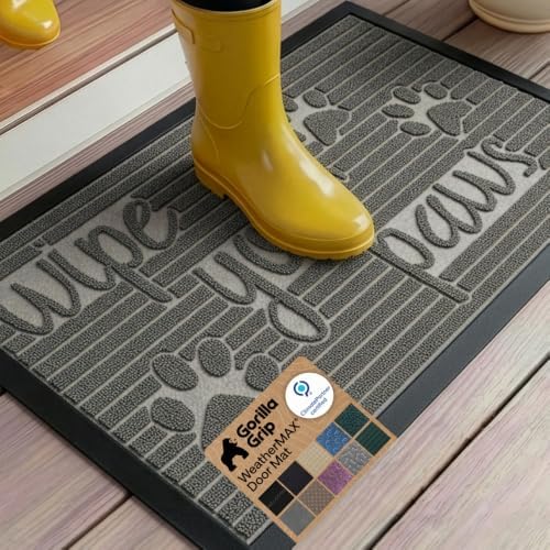 GORILLA GRIP WeatherMAX Door Mat, Indoor Outdoor Use by GorillaGrip