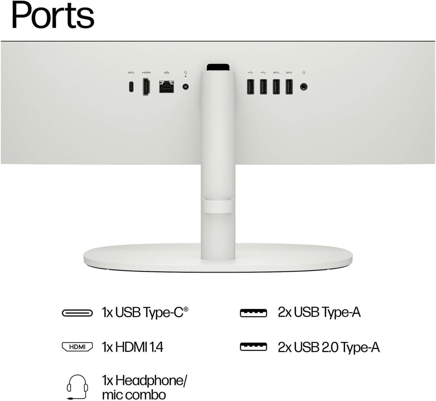 HP 2025 New 22 Inch All-in-One Desktop Computer • 64GB RAM • 1TB PCIe SSD • Intel CPU • Ultra-Quiet Design • Microsoft Office Trial • Wi-Fi 6 • White KB & Mouse • WOWPC Recovery USB • Windows 11