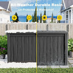 DRATO 200 Gallon Outdoor Storage Box Waterproof, Resin Large Deck Box - Image 6
