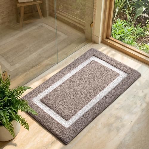 Color&Geometry Mini Bathroom Rugs 16x24, Extra Soft Absorbent Microfiber Bath - Image 4