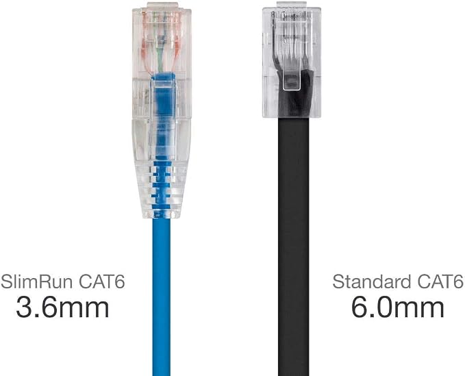 Monoprice Cat6 Ethernet Patch Cable, Snagless RJ45, CMR Riser Rated, Pure Bare - Image 2