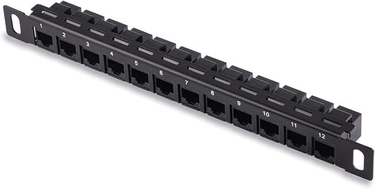 GeeekPi 12 Port Patch Panel, 10inch 0.5U CAT6 Network Patch Panel by GeeekPi