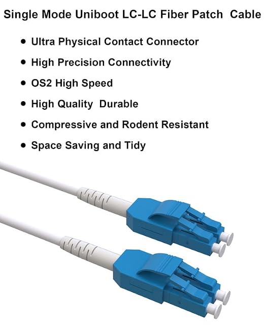 LC to LC OS2 Armored Uniboot Fiber Patch Cable, LC-LC Single Mode Fiber Optical - Image 6