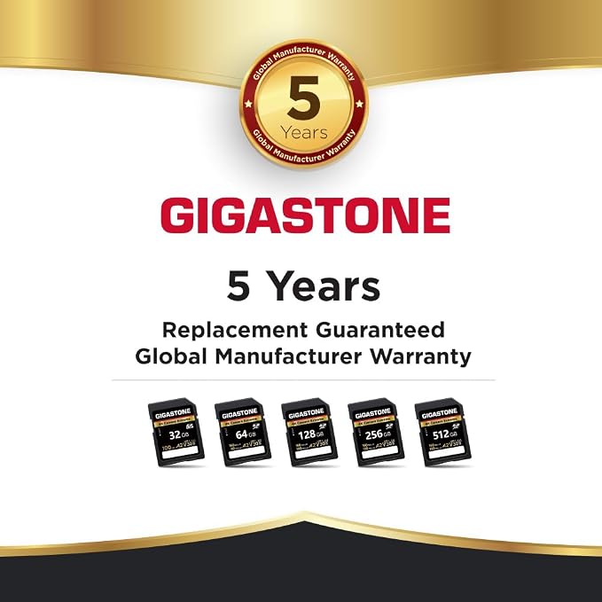 【5-Years Data Recovery】 GIGASTONE 64GB SD Card 2-Pack, 4K Camera Extreme - Image 8