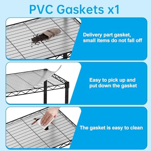 SINGAYE Small Shelves Kitchen Storage Shelf Wire Shelving Metal Adjustable - Image 5