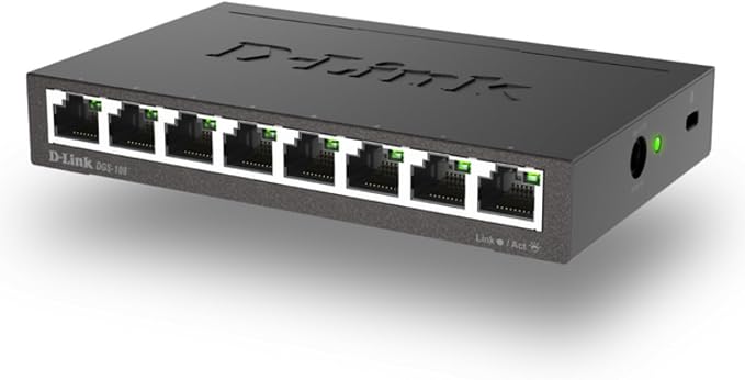 D-Link DGS-108, 8 Port Gigabit Ethernet Switch Unmanaged, Network Splitter - Image 6