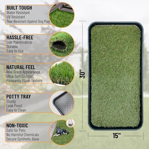 Ottomanson Artificial Grass Puppy Potty Training Pad - Image 2