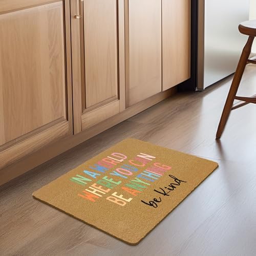 Boho Classroom Coir Door Mats Outdoor, in a World Where You Can Be Anything Be - Image 5