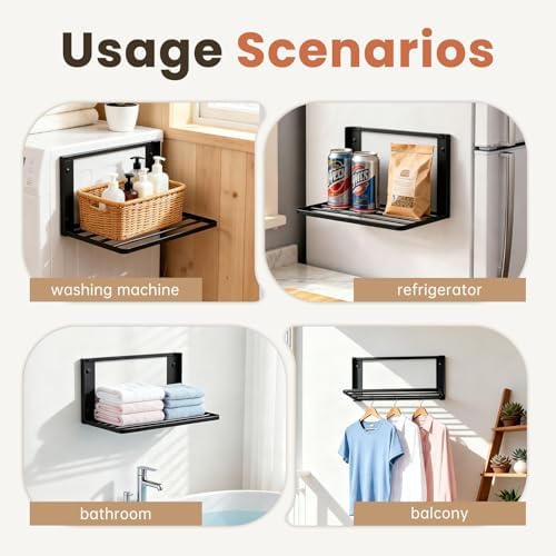 Foldable Wall Mounted Clothes Drying Rack, Space-Saving Laundry Drying Rack - Image 3
