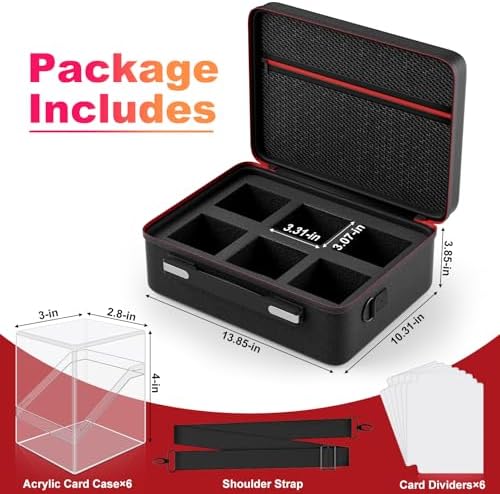 Proijeut Card Deck Box with Portable Case, 6 Pack Clear Commander Deck Box with - Image 2