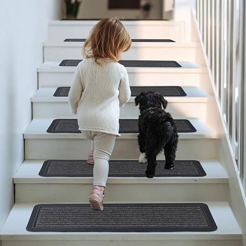 Stair Treads — 6 Pack 10x30 inch Polypropylene Rubber Stair Mats - Image 4